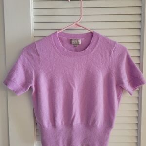 J. Crew Lavender Short Sleeve Top